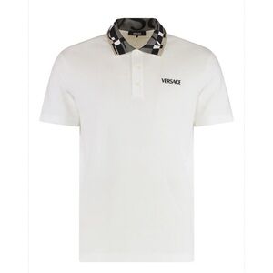 Versace polo shirt size 3 XL embroidered logo made in Italy